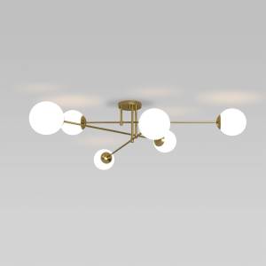 Потолочный светильник Eurosvet Netz 30181/6 латунь Smart