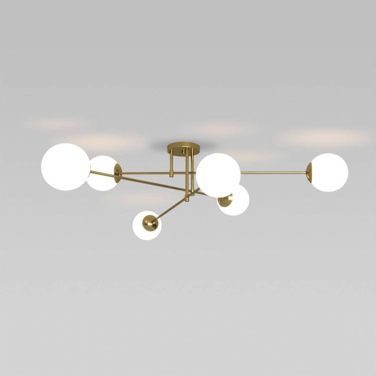 Потолочный светильник Eurosvet Netz 30181/6 латунь Smart