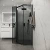 Душевой уголок Niagara Eco NG-1010-14DT профиль черный матовый, стекло тонированное, 100x100x190 фото 4