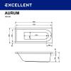 Акриловая ванна Excellent Aurum WAEX.AUR18WH 180x80, без каркаса фото 3