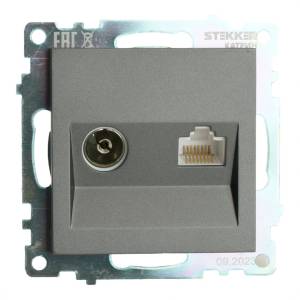 Розетка TV + компьютерная RJ-45 Stekker Катрин 49417