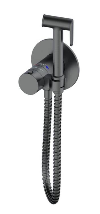 Гигиенический душ Oliveeka Y OL-829909-BGM с внутренней частью, термостат, оружейный металл