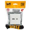 Розетка USB type A+C IEK Brite BR-U22-018-K01 белый фото 7