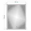 Зеркало Watersense Eva W00904 LED Black Edition, сенсор на взмах, 60x80 фото 3