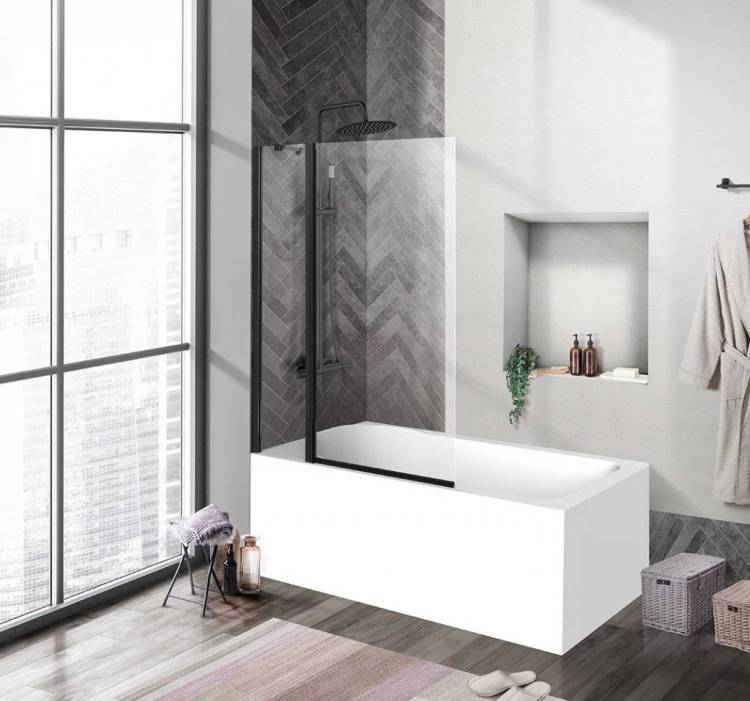 Душевая шторка на ванну BelBagno Uno V-11-90/150-C-Cr