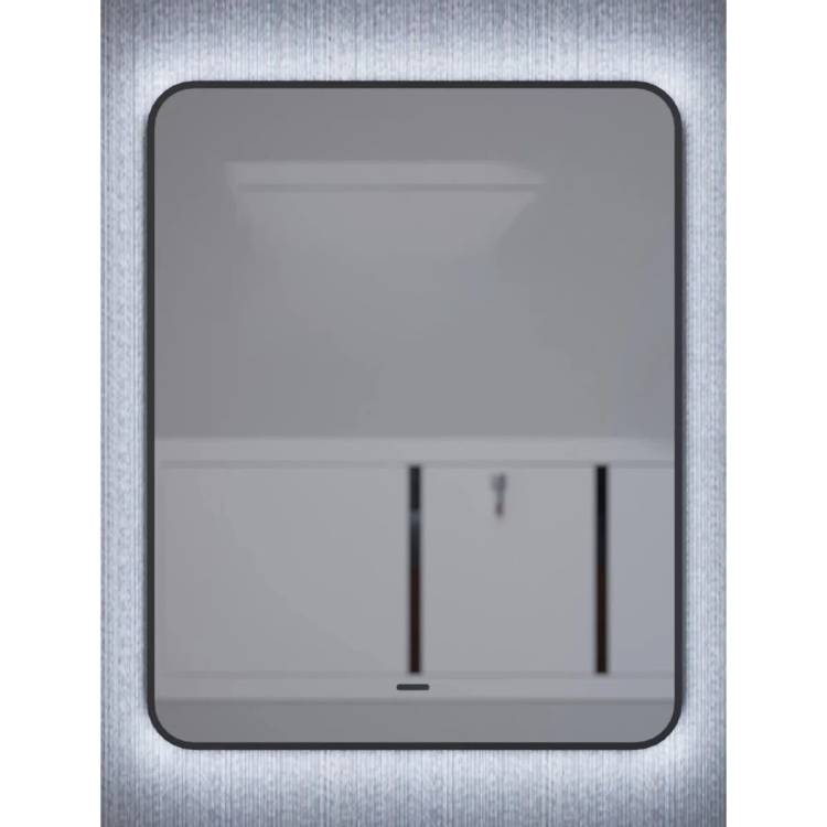 Зеркало Uperwood Modul 3049345670 с подсветкой, бесконтактный сенсор, антизапотевание, холодная подсветка, черное, 60x80 см
