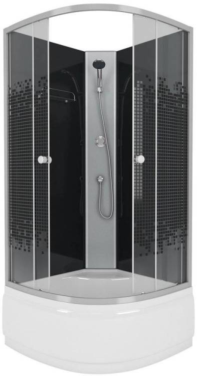 Душевая кабина Niagara Eco 75081454BK с высоким поддоном, без крыши