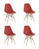Набор из 4 стульев Stool Group Eames Y801-V SEAT terracotta X4 терракотовый
