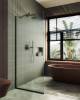 Душевая перегородка MaybahGlass MGD-700-6у 79x195, стекло сатин 8 мм, профиль черный