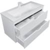 Тумба с раковиной Uperwood Modul 393020562 подвесная, матовая, белая, графит, 100 см фото 3