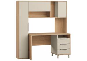 Стол компьютерный Моби Комфорт 12.95 N 595680 дуб сонома, сатин 162x60.3x180