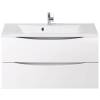 Тумба с раковиной Belbagno Marino MARINO-750-2C-SO-BO-P 75x45x50 Bianco Opaco подвесная с двумя выкатными ящиками