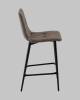Стул полубарный Stool Group Одди Diamond AV 443PB-Cst-9005(PP) темно-серый, велюр фото 4