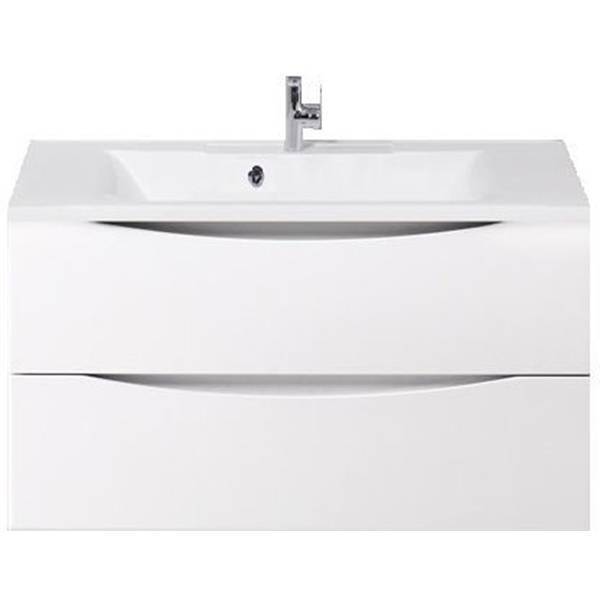Тумба с раковиной Belbagno Marino MARINO-750-2C-SO-BO-P 75x45x50 Bianco Opaco подвесная с двумя выкатными ящиками