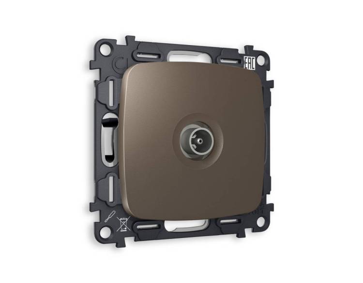Комплект механизма TV розетки проходной Ambrella Volt Omega MO643030