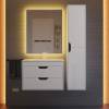 Тумба с раковиной Uperwood Modul 3930205581 подвесная, матовая, белая, графит, 65 см фото 12