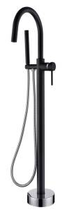 Смеситель для ванны Boheme Uno 469-BCR напольный, Uno Black Chrome