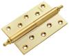 Петля карточная Morelli MB 120X80X3.5 SG R C матовое золото, с коронкой, правая, врезная