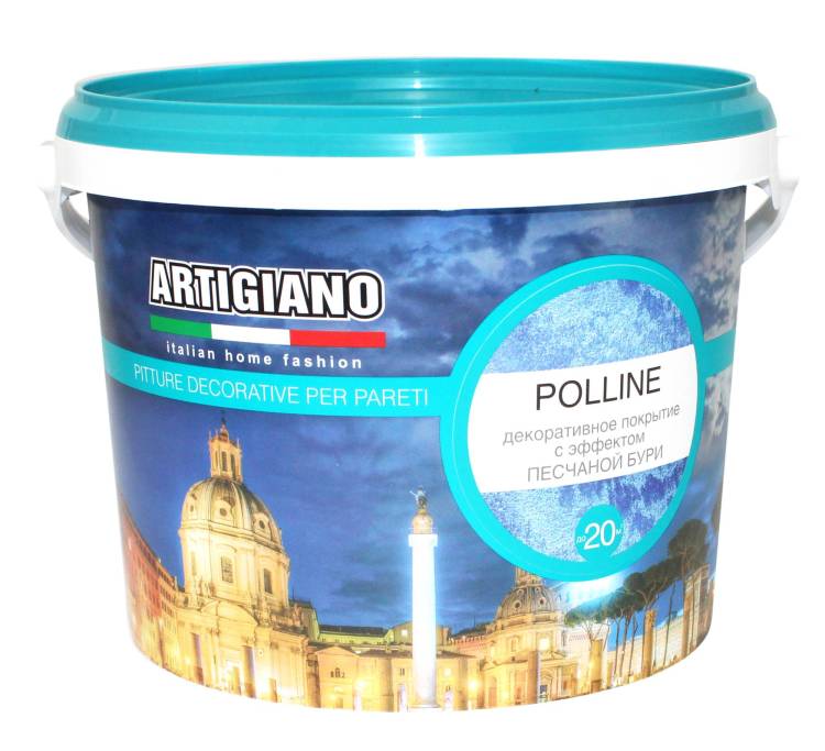 Декоративная краска с эффектом песчаной бури Artigiano Polline 1 л
