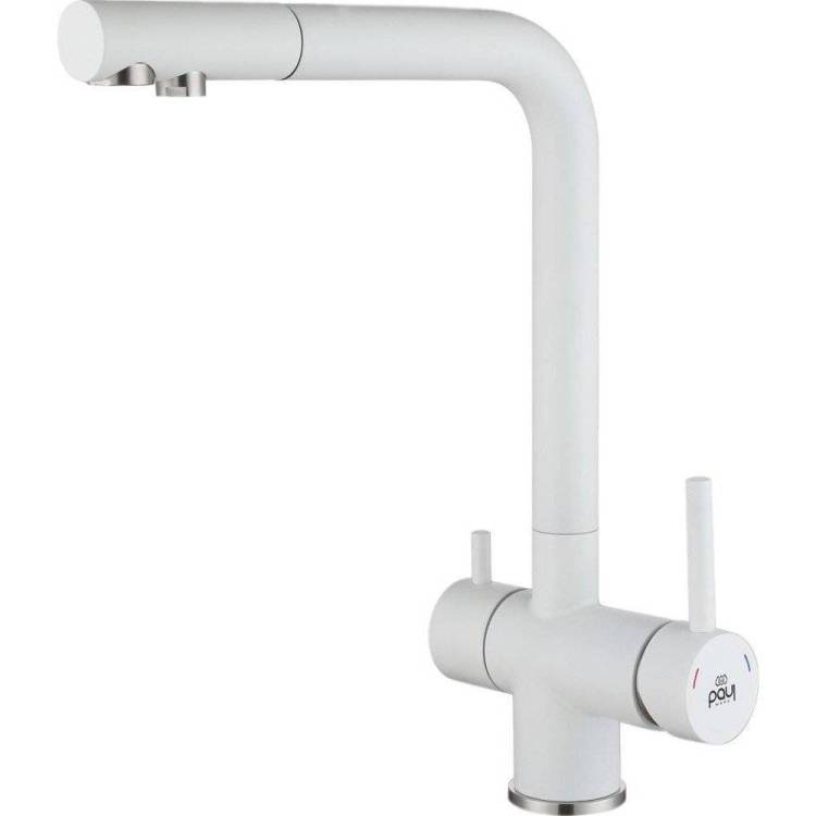 Смеситель для кухни Paulmark Skalen Sk213020-WH белый матовый