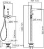Смеситель для ванны с душем Wasserkraft Sauer 7121 С ВНУТРЕННЕЙ ЧАСТЬЮ, напольный, глянцевое золото фото 4