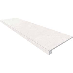 Ступень Estima Nolana 70748 Set/Steptrade/NL00_NS/33x120/Riser/NL00_NS/14,5x120 White неполированная с бортиком 33x120 + Подступенок 14.5x120