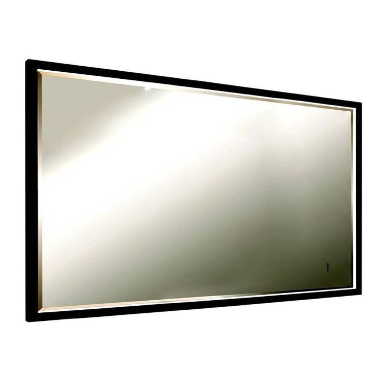 Зеркало Art&Max Aversa AM-Ave-1200-700-DS-F черный, с подсветкой, 120x70