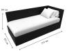 Кровать Лига Диванов Лига-039 122065 черный правая 90x200 фото 8