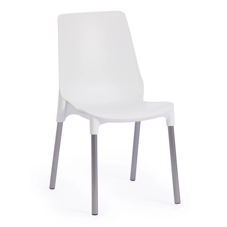 Стул Tetchair Genius (mod 75) 19115 белый/ножки хром 46x56x84