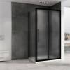 Душевой уголок Abber Schwarzer Diamant AG30130BMH-S80BM профиль черный, стекло матовое, 80x130x195 фото 2