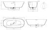 Ванна из искусственного камня Salini Greca S-Stone 180x80, матовая фото 6