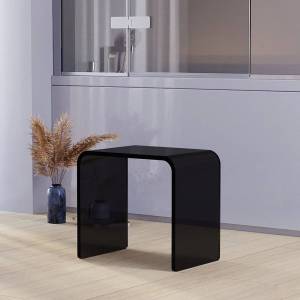 Табурет Veconi ST-AC-1TB черный полупрозрачный, 42.5x28x39
