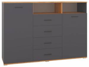 Тумба комбинированная Woodville Кассандра 559208 дуб крафт золотой кашемир
