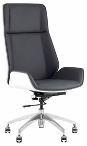 Кресло компьютерное Stool Group TopChairs Crown SN A312 8386-16 white back серо-голубой, белый