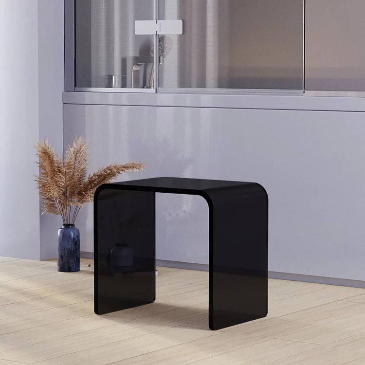Табурет Veconi ST-AC-1TB черный полупрозрачный, 42.5x28x39