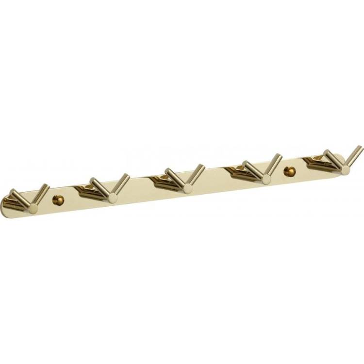 Планка с крючками (5 крючков) Savol S-007225B золото