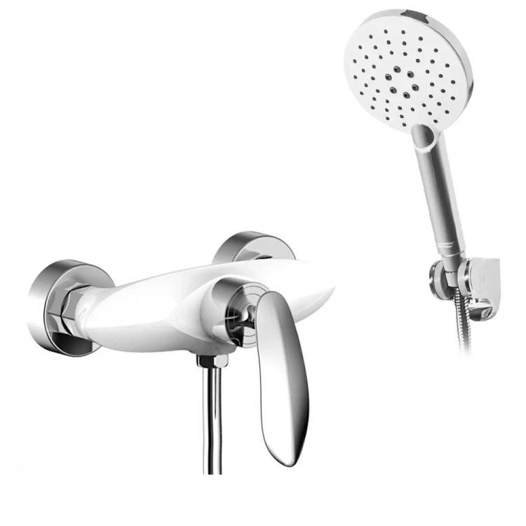 Смеситель для душа Grocenberg GB9001WC белый, хром