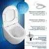 Унитаз подвесной Teymi Iva T40601 безободковый, с сиденьем микролифт, белый фото 2