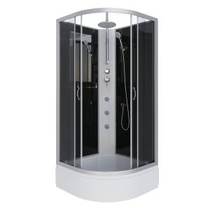 Душевая кабина Niagara Classic NG-3501-14BKTG (900x900x2100-2400) со средним поддоном (26см), гидромассаж