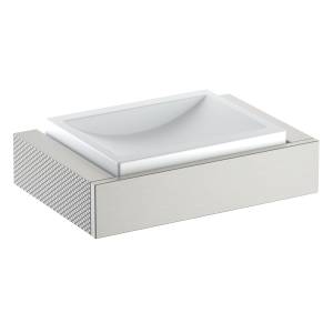 Мыльница Timo Caisa 92021/13 настенная, никель, белый
