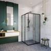 Душевой уголок Alex Baitler AB1490B1 профиль черный, стекло прозрачное, 90x90x200 фото 3