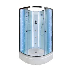 Душевая кабина AvaCan EM2790NLED+GM с подсветкой и гидромассажем, 90x90x210