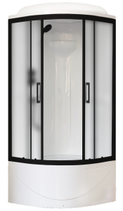 Душевая кабина Royal Bath BK RB90BK1-M-BL профиль черный, стекло прозрачное, 90x90x217