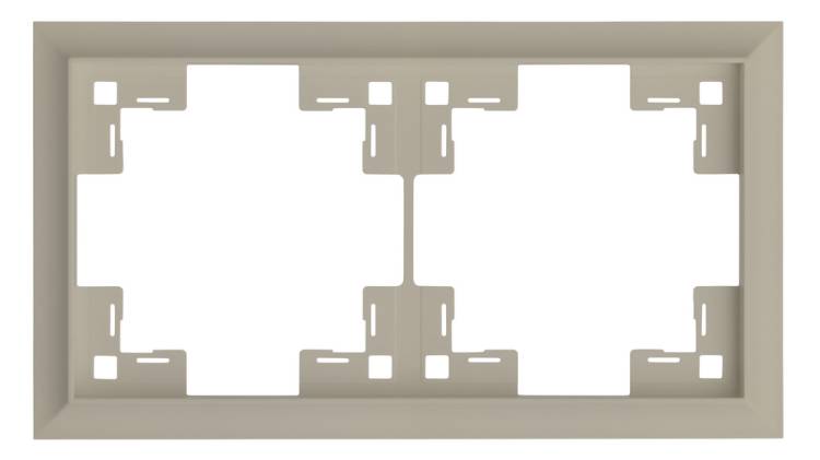 Двухместная рамка Rikett Classic 35920 LT латте