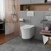 Унитаз подвесной Point Вега PN41711 безободковый, сиденье микролифт, белый фото 5