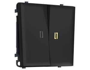 Комплект механизма 2-клавишного выключателя Ambrella Volt Sigma MS984050 черный мягкое касание