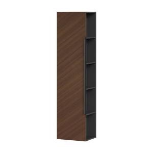 Шкаф-пенал AQUAme S6 AQM9006TL подвесной, орех, графит, 40 см