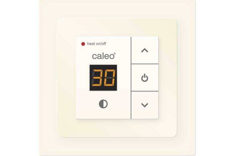Терморегулятор Caleo 720 КА000001912 бежевый с адаптерами, встраиваемый цифровой, 3.5 кВт