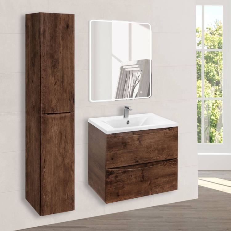 Тумба с раковиной Vincea Mia 600 2 выкатных ящика, R.Wood