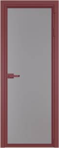 Межкомнатная дверь Profil Doors 1 AV цвет профиля Красный антрацит, стекло безопасное 6 мм монохром серый 800x2000